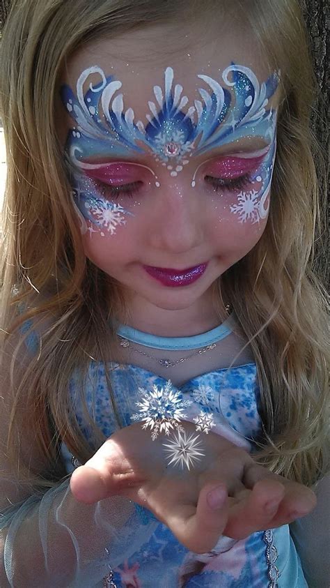 prinzessin schminken mädchen weiss blau glitzer eiskönigin #fasching # ...