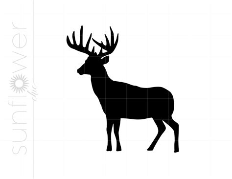 Deer SVG Silhouette Clipart Deer Buck Cut File Vector Deer - Etsy