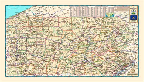 Pennsylvania Counties Wall Map by Compart Maps - MapSales