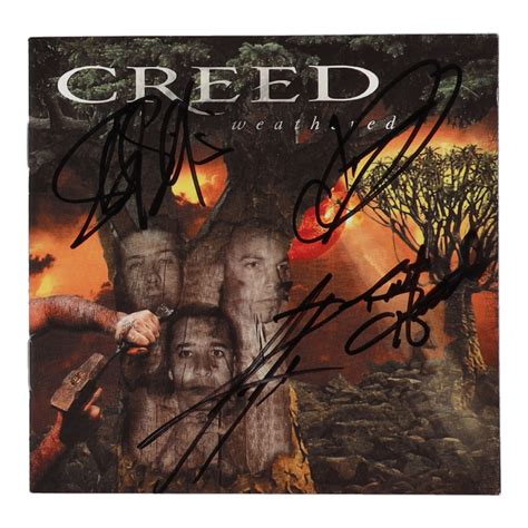 Creed "Weathered" CD Album Booklet Band-Signed by Scott Stapp, Mark ...