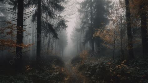 Foggy Forest In Autumn Background, Foggy Stock Videos, Royaltyfree ...