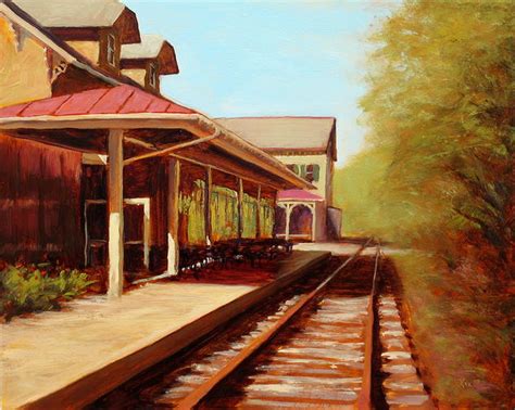 "At Lambertville Station" 8x10 in. Oil on Masonite - Landscape ...