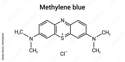 chemical structure of methylene blue Stock Vector | Adobe Stock