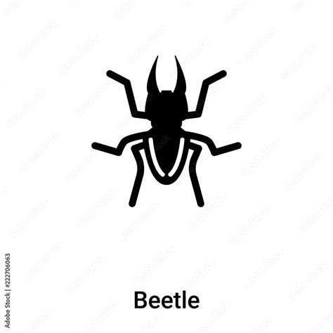 Beetle icon vector isolated on white background, logo concept of Beetle ...