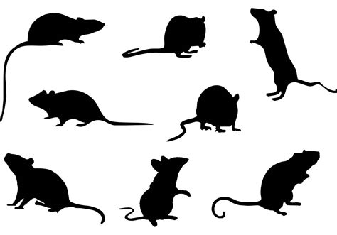 Free Mice Silhouette Vector 92309 Vector Art at Vecteezy