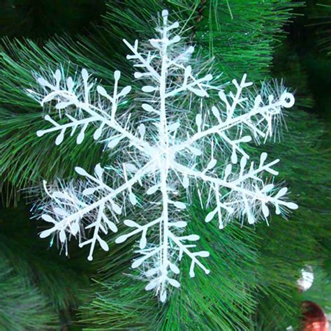 Hot Selling 30pcs/set Christmas Snow flakes White Snowflake Ornaments ...