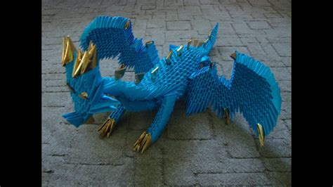 3D origami dragon tutorial (part 1) - YouTube