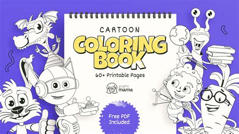 Cartoon Coloring Book: 60 Free Printable Pages PDF By, 55% OFF