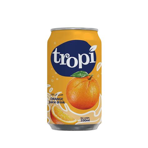 Tropi Brand Fruit Juice Drink 330mL Orange - Tan Do