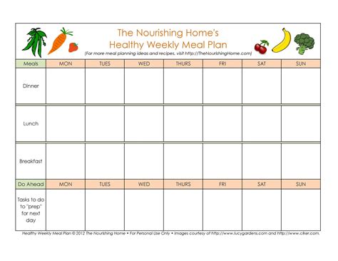 40+ Weekly Meal Planning Templates - Template Lab