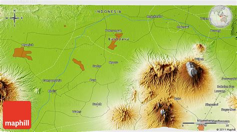 Physical 3D Map of Singosari