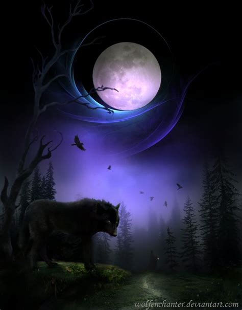 Lunar Aurora | Beautiful moon, Wolf artwork, Wolf spirit