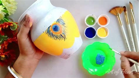 Painting on Pot - Easy matka painting Ideas - Acrylic Painting ...