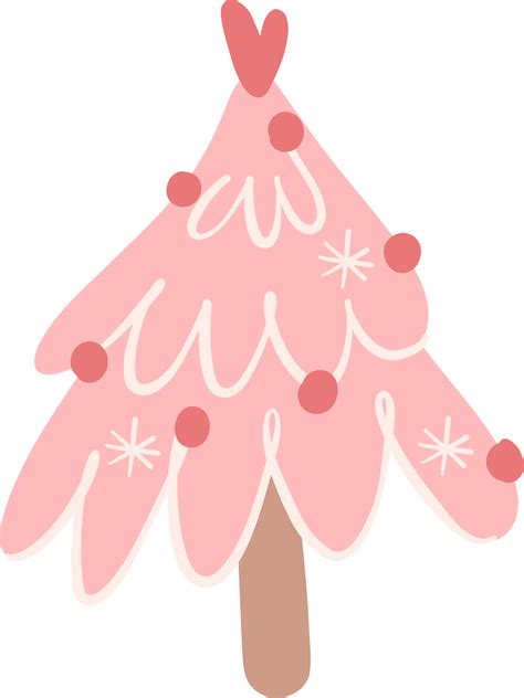 Pink Christmas tree 29604351 PNG