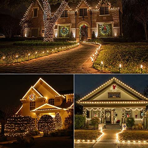 Brizled C9 Christmas Lights, 16ft 25 LED Faceted C9 Warm White ...