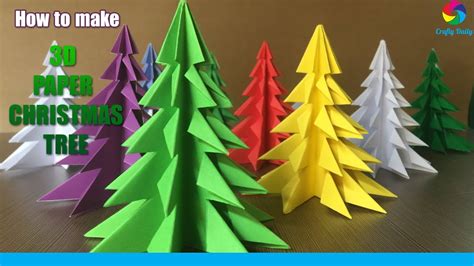 3D Paper Christmas Tree | How to Make a 3D Paper Xmas Tree DIY Tutorial ...