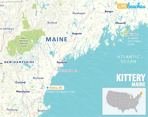 Map of Kittery, Maine - Live Beaches