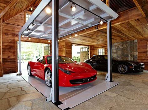 Luxury Home Garage With Car Elevator In Connecticut | iDesignArch ...