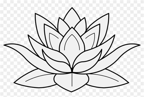 Black And White Lotus Flower Drawing : Simple Lotus Flower Drawing ...