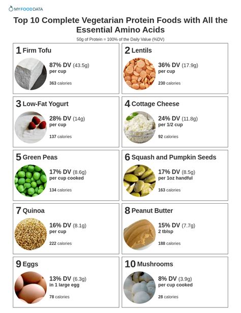 Printable High Protein Food List