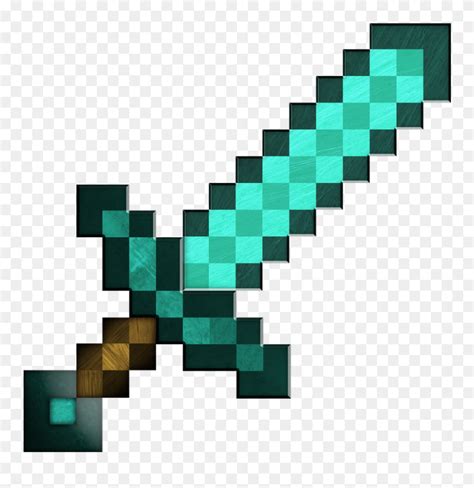 Download Minecraft Diamond Sword Transparent Background - Minecraft ...