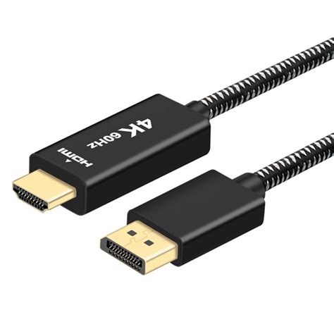 4K DisplayPort to HDMI Adapter Cable 6.6ft, DisplayPort (DP) to HDMI ...