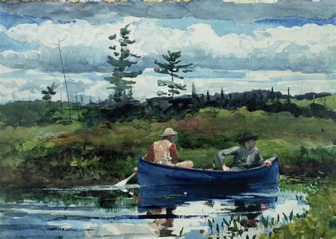 The Blue Boat Painting by Winslow Homer - Pixels