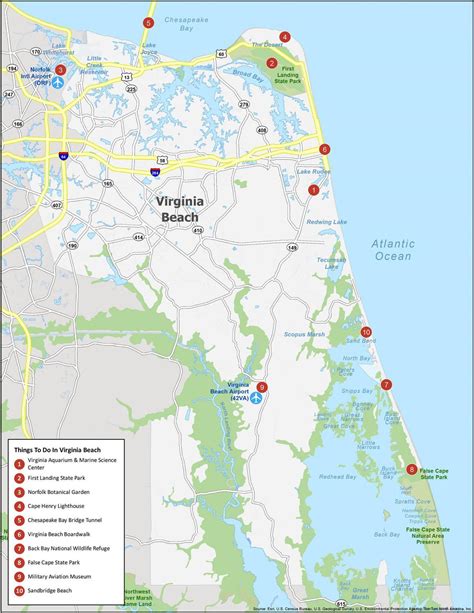 Virginia Beach Map, Virginia - GIS Geography