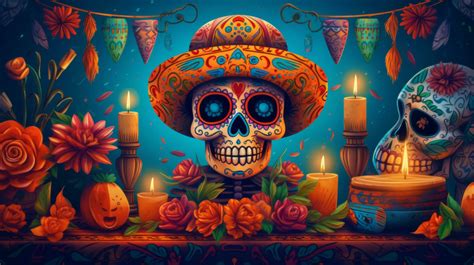 Day of the dead, Dia de los muertos. Illustration 23698960 Stock Photo ...