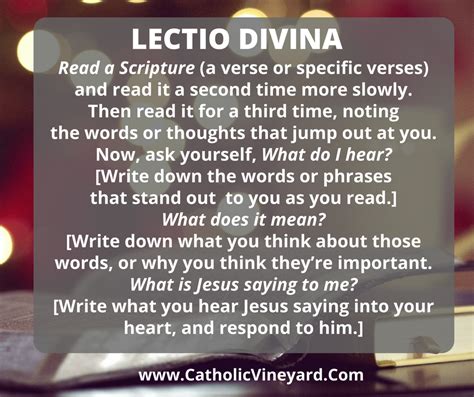 Lectio Divina Prayer