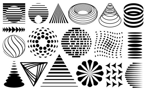 Abstract shapes, geometric vector design elements. Geometric halftones ...