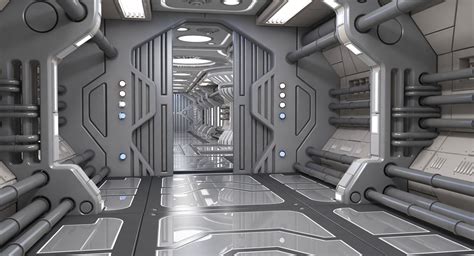 sci-fi interior scene 3d model Cyberpunk Interior, Scifi Interior ...