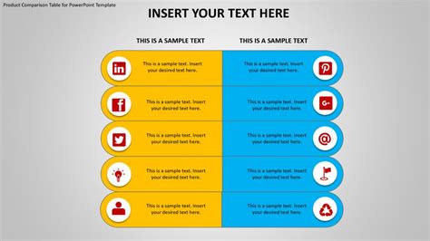 Powerpoint Comparison Table Template