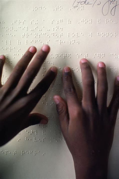 Blind Person Reading Braille Music Photograph by Peter Essick - Pixels