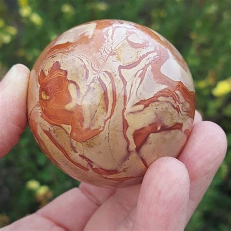 Polychrome Jasper Sphere with Beautiful Designs - 53mm - Stand Sold ...