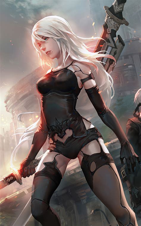 A2 Nier Automata In Game - 800x1280 Wallpaper - teahub.io