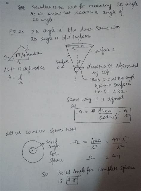 what is the relationship between sphere and steradian what do u mean by ...