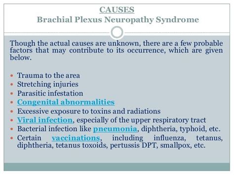 Brachial Plexus Neuropathy Syndrome : Causes, Symptoms, Daignosis and ...