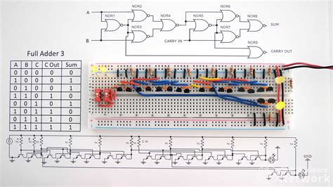 Full Adder | Logic Gates Built with Transistors