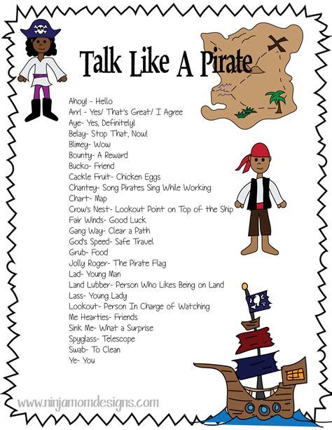 Pirate Printable Activities