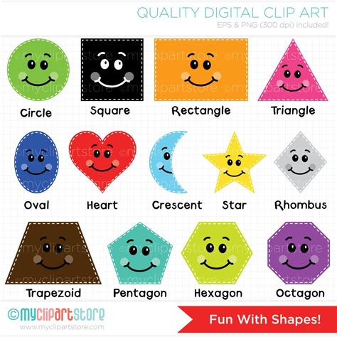 Popular items for teacher clip art on Etsy | Shapes math centers, Clip ...