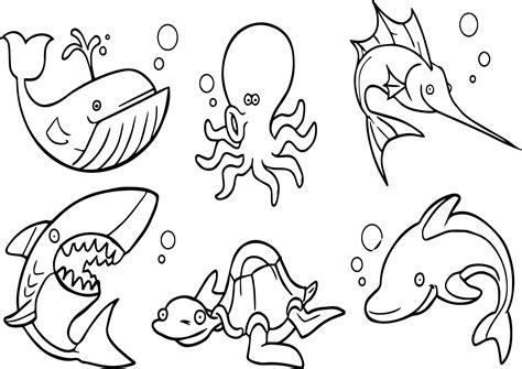 Gambar Underwater Animals Coloring Page Wecoloringpage Pages di Rebanas ...