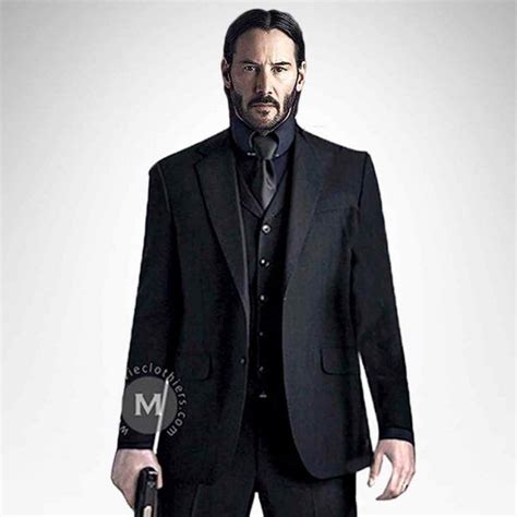 Keanu Reeves John Wick Suit | Black 3 Piece Suit | Bond suits, James ...