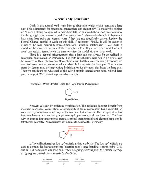 Lone pair - extended explanation on lone pairs on how they are formed ...