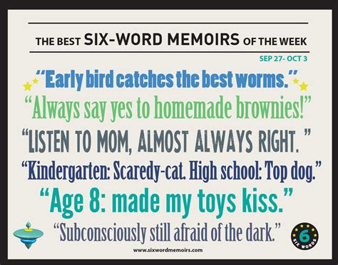 “Always Say Yes to Homemade Brownies!” The Best Six-Word Memoirs of the ...