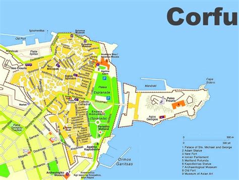 Corfu City tourist map - Ontheworldmap.com