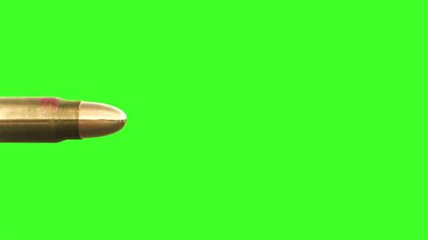 slow motion flying bullet in green screen footage - YouTube