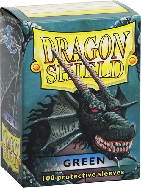 Amazon.com: Dragon Shield Standard Size Card Sleeves – Classic Green ...