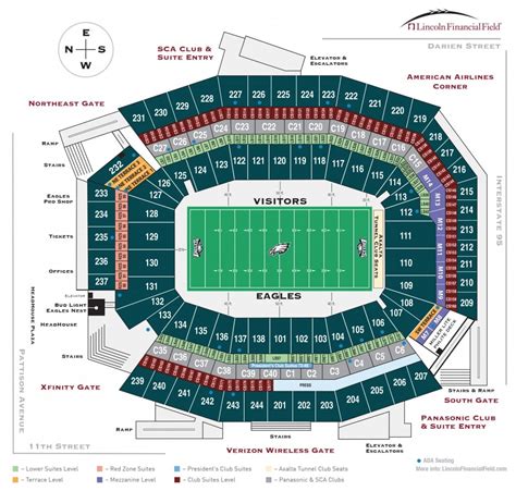 Lincoln Financial Field Seating Diagram