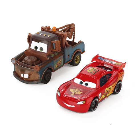 Disney Pixar Cars 3 Lightning McQueen Mater 1:55 Diecast Metal Alloy ...